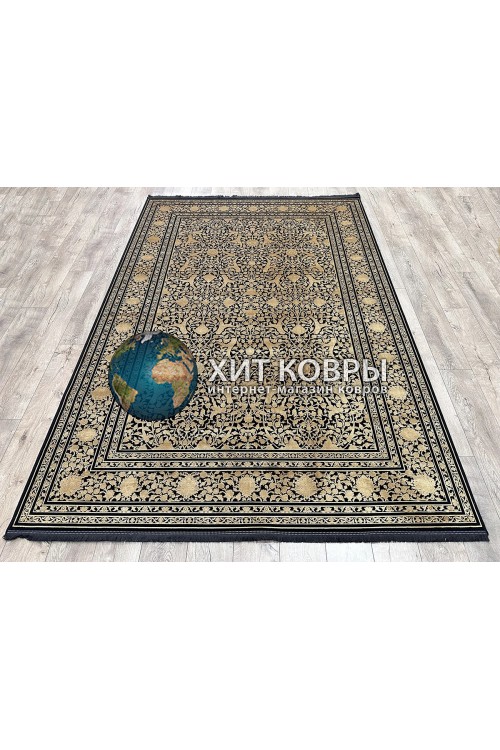 Иранский ковер Alima 014 Черный-золотой